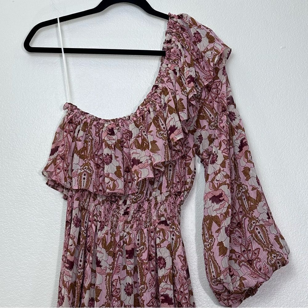 MISA LOS ANGELES Rumi One Shoulder Floral Asymmetrical Dress Size XL - Picture 4 of 10